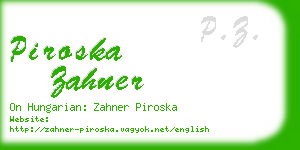 piroska zahner business card